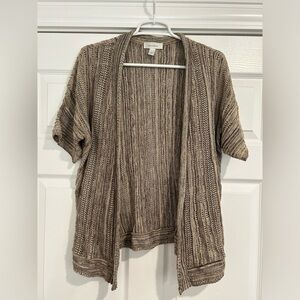 dressbarn Taupe Knit Cardigan